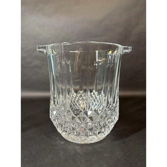 Cristal d'arques Longchamp J.G. Durand Crystal Champagne Bucket France w/Glasses - Picture 2 of 9